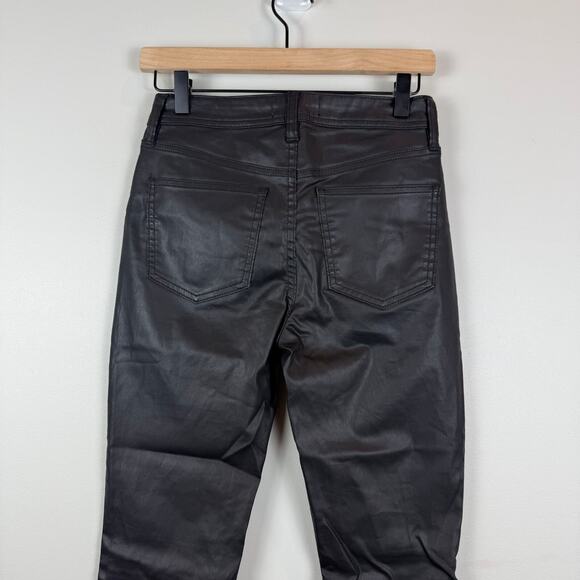 We The Free People Spellbound Coated Bootcut Jeans Women 26 Black Boho Revolve - Picture 7 of 9